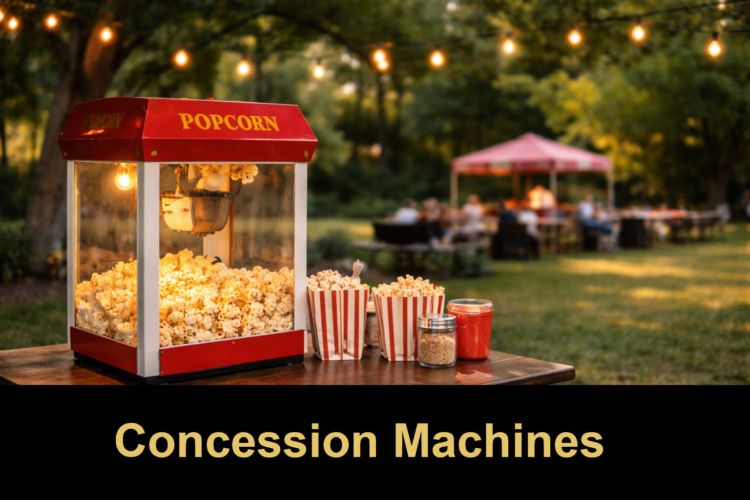 Concession Machine Rentals, Slushy, popcorn, cotton candy